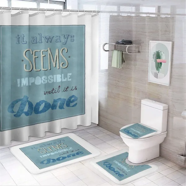Value of Optimism on a shower curtain