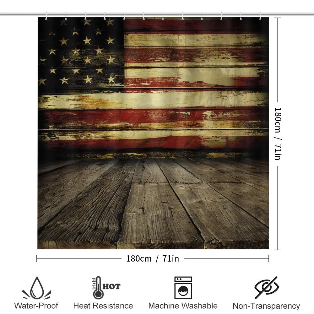 Vintage Flag Wood — Detail 2