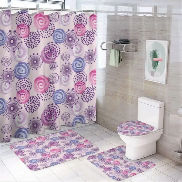 Watercolor Flower Art on a shower curtain