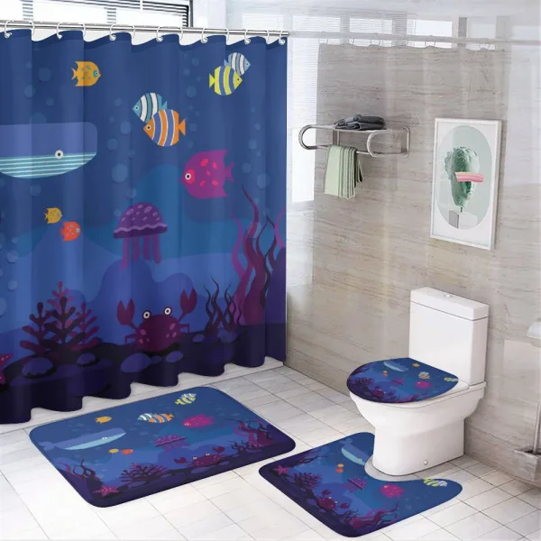Aquarium Fish Whale on a shower curtain
