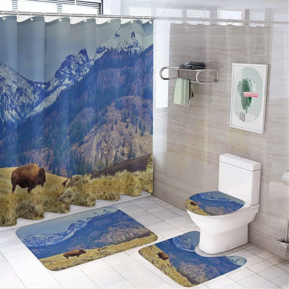 Bison and Snowy Mountains — Your design