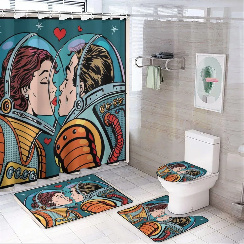 Cartoon Kiss in Space — Your design