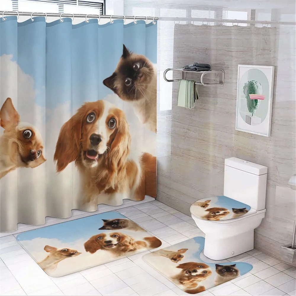 Cats Dogs in Sky Clouds — Your design
