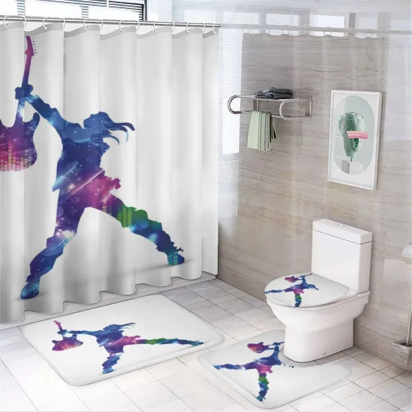 Colorful Party Star on a shower curtain