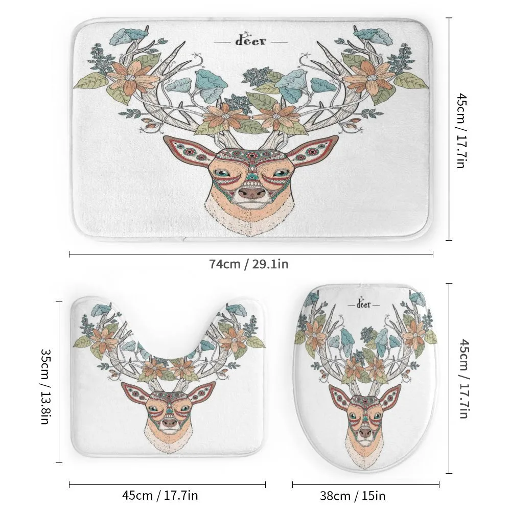 Deer Head Floral Ethnic — Detail 1
