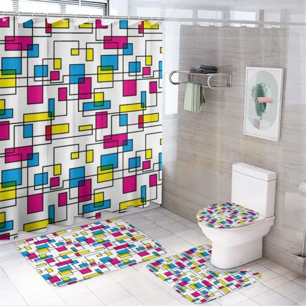 Digital Line on a shower curtain