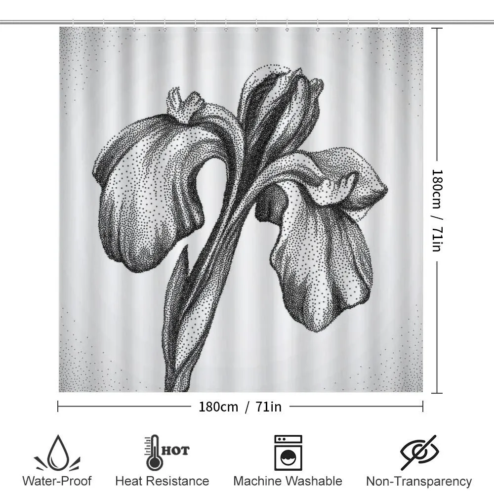 Dotwork Style Lily Bloom — Detail 2