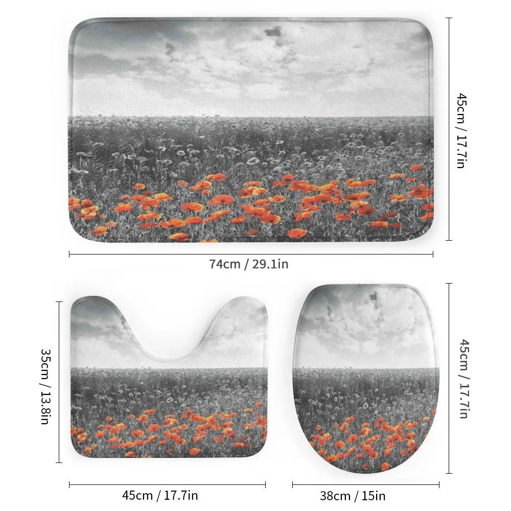 Flower Field Greyscale Design — Detail 1