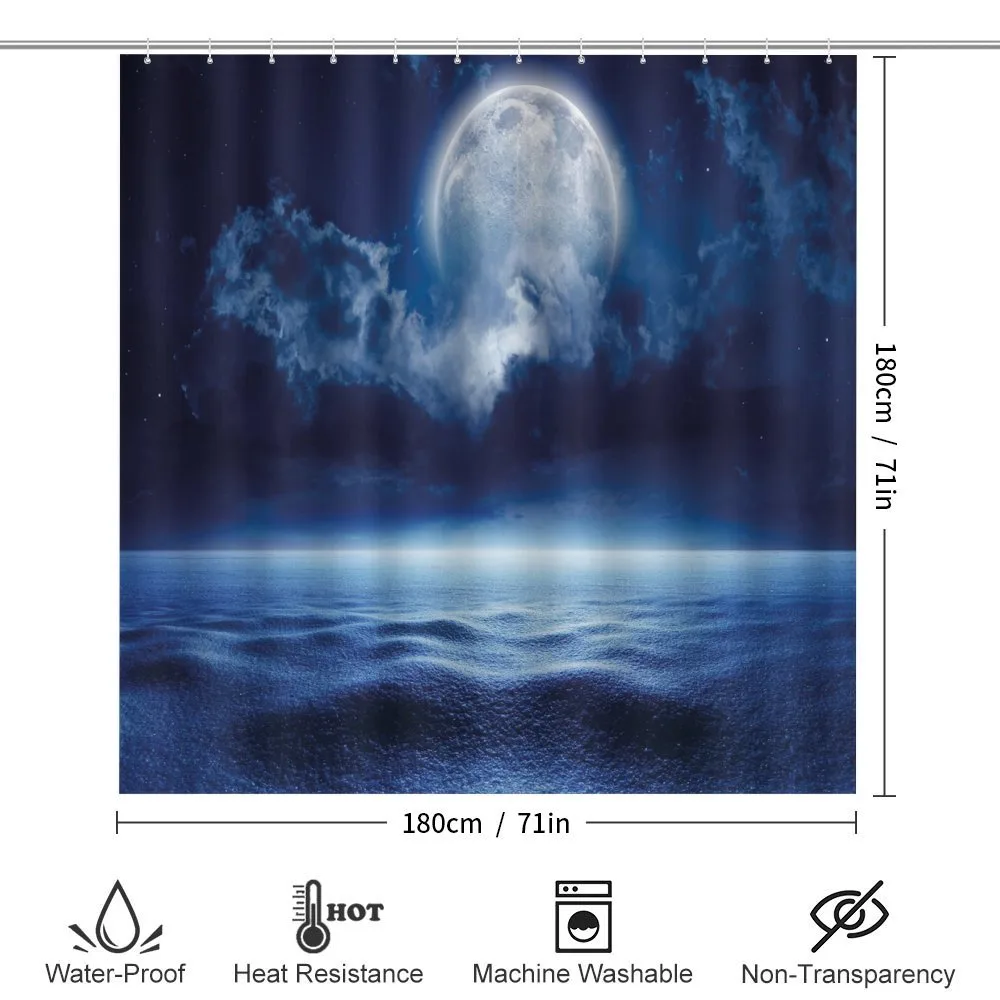 Full Moon and Calm Sea — Detail 2