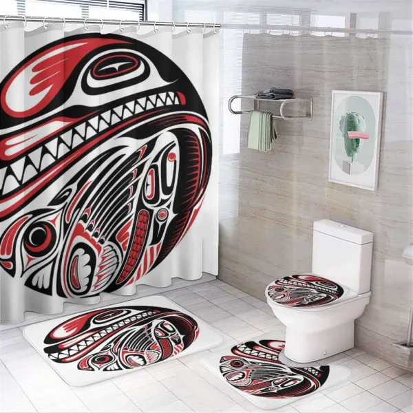 Haida Animal Art on a shower curtain