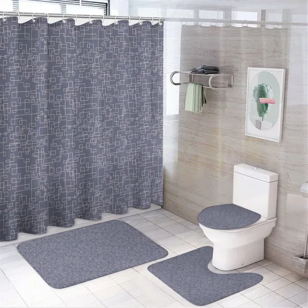 Interweaved Stripes on a shower curtain