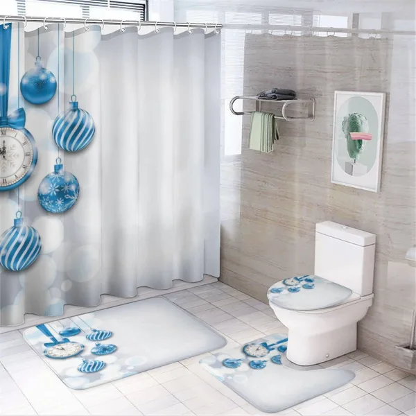 New Year Countdown on a shower curtain