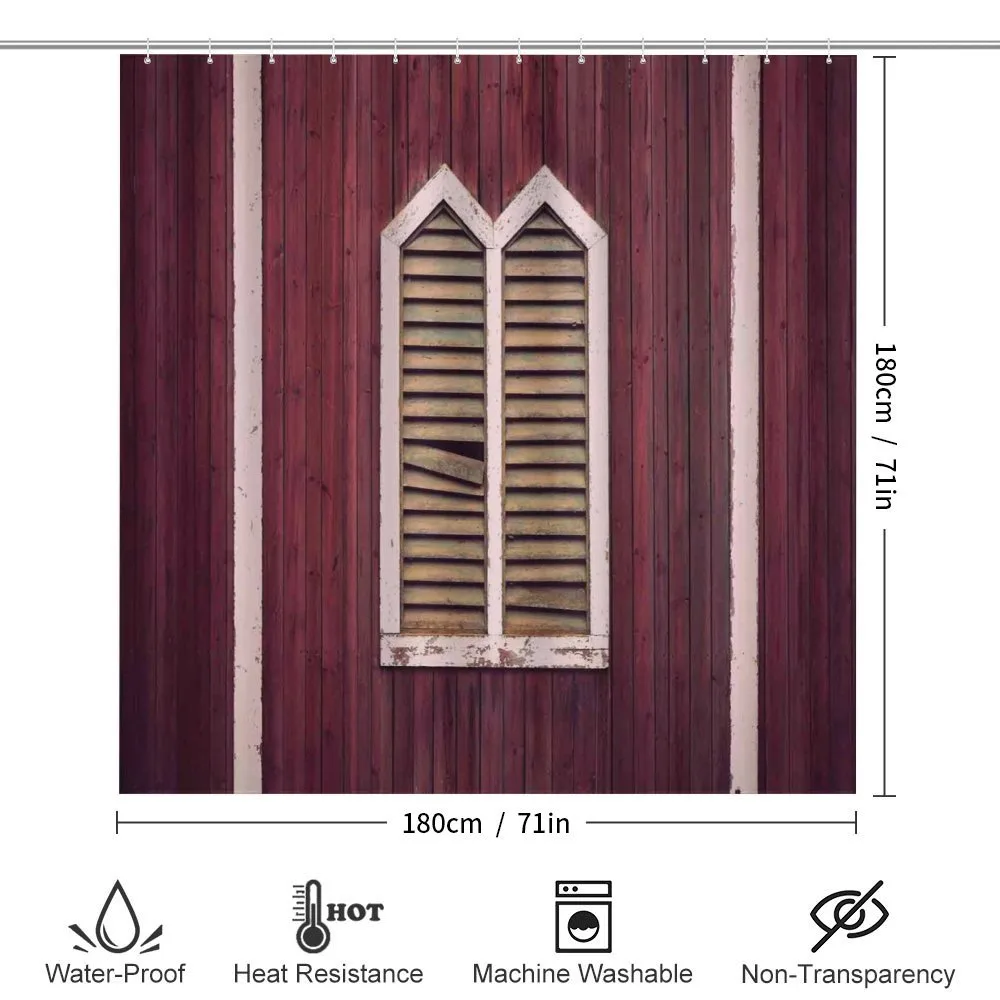 Retro Burgundy Shutters — Detail 2