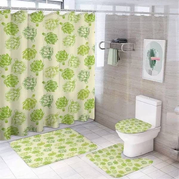 Vegetable Sketch on a shower curtain