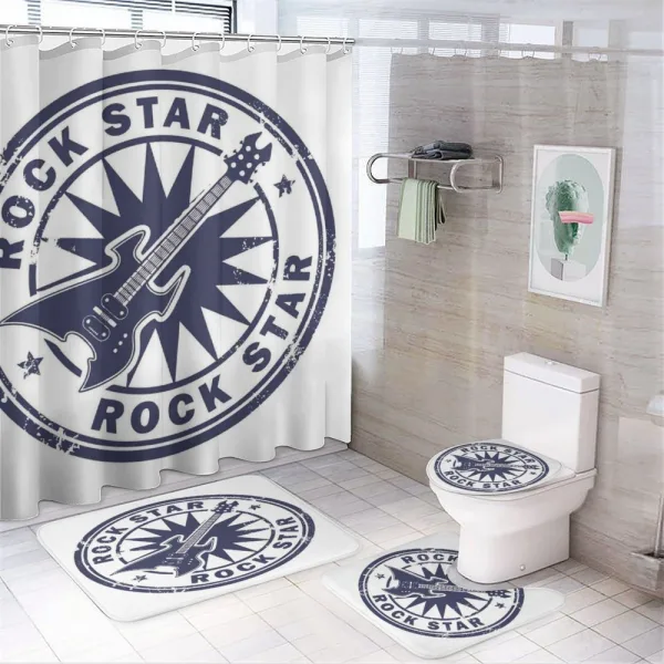 Vintage Sun Stamp on a shower curtain