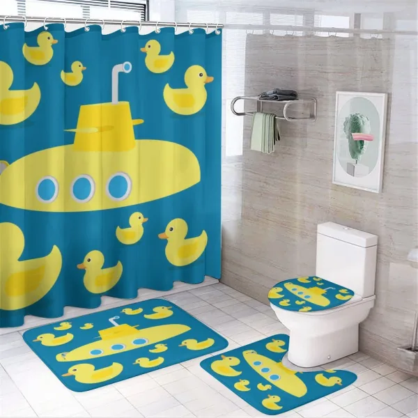 Yellow Submarine on a shower curtain