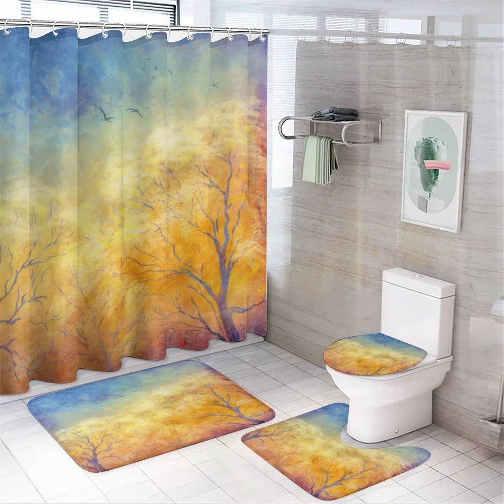 Autumn Trees Gulls Sky — Your design
