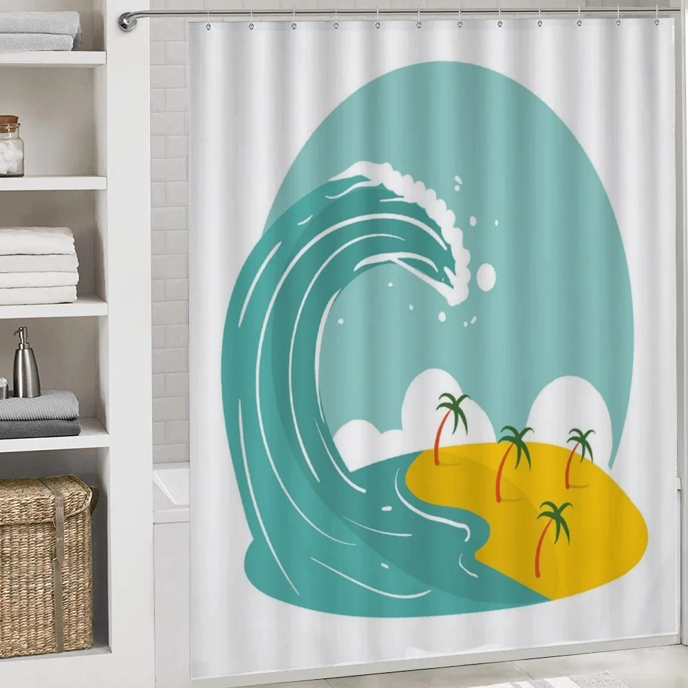 Big Wave and Palms — Detail 4