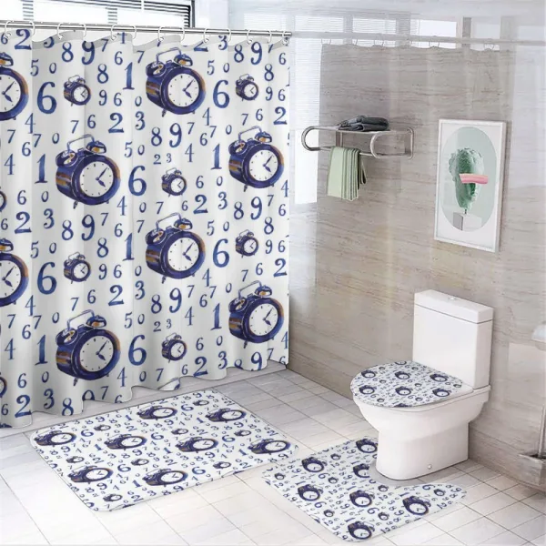 Caligraphic Numbers on a shower curtain