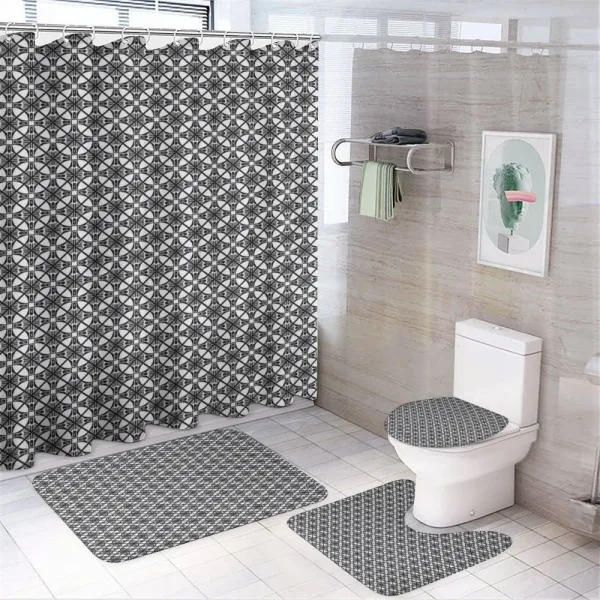 Crocked Wire Netting on a shower curtain