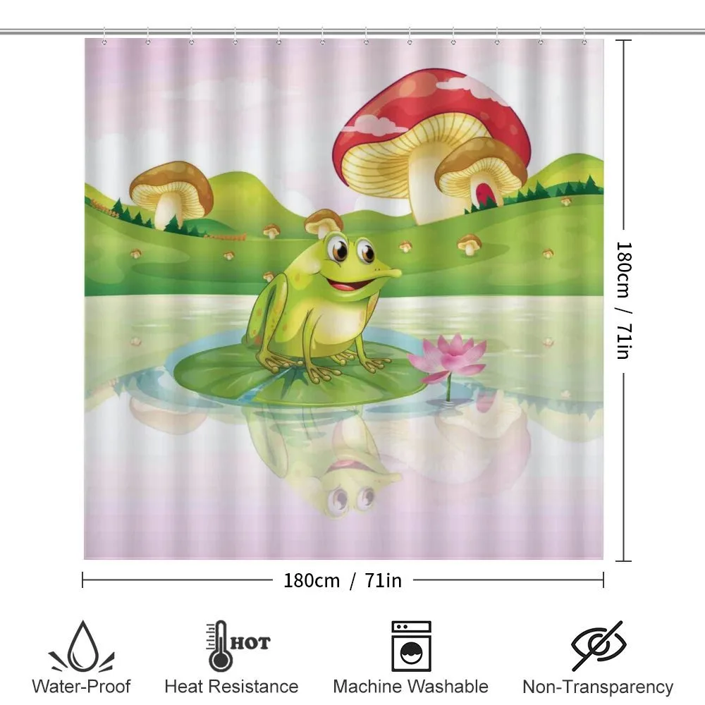 Frog on Water Lily Art — Detail 2