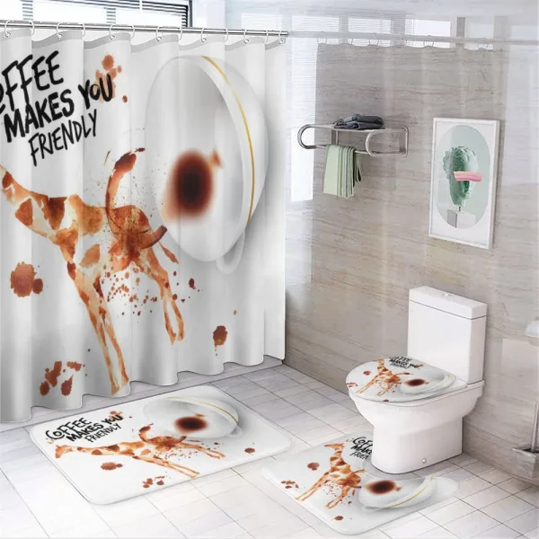 Funny Giraffe on a shower curtain