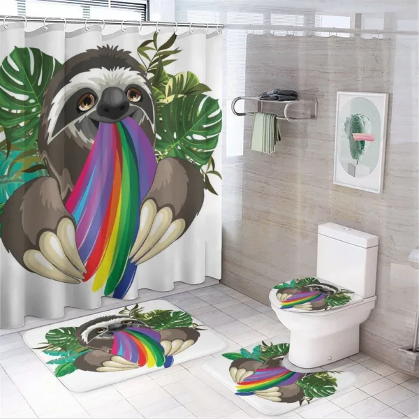 Indolent Jungle Animal on a shower curtain