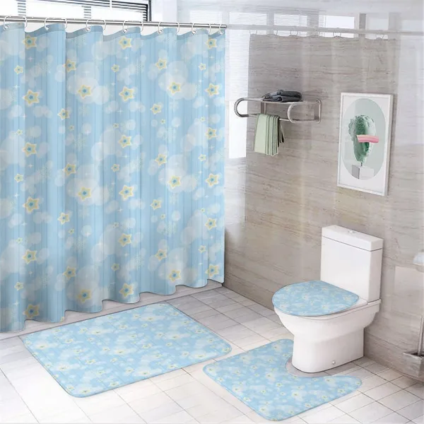 Kids Soft Stars on a shower curtain