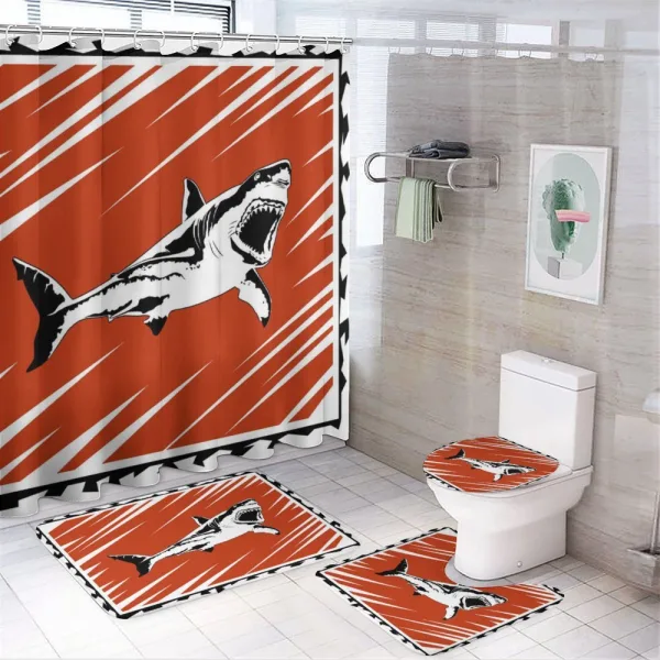 Killer Ocean Creature on a shower curtain