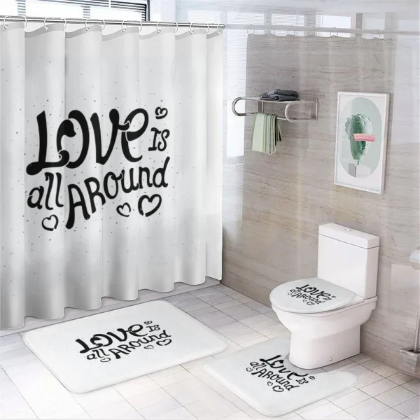 Love is All Around on a shower curtain