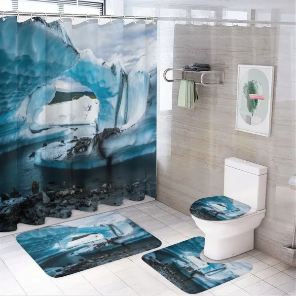 Matanuska Glacier River on a shower curtain