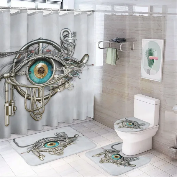 Mechanic Design Technology on a shower curtain