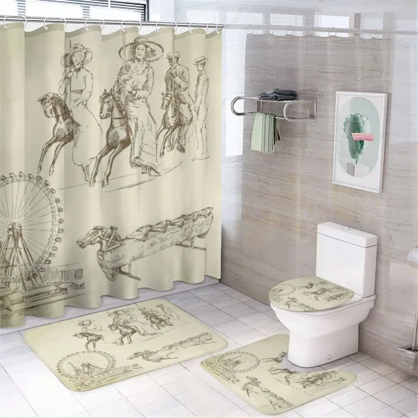 Merry Go Round on a shower curtain