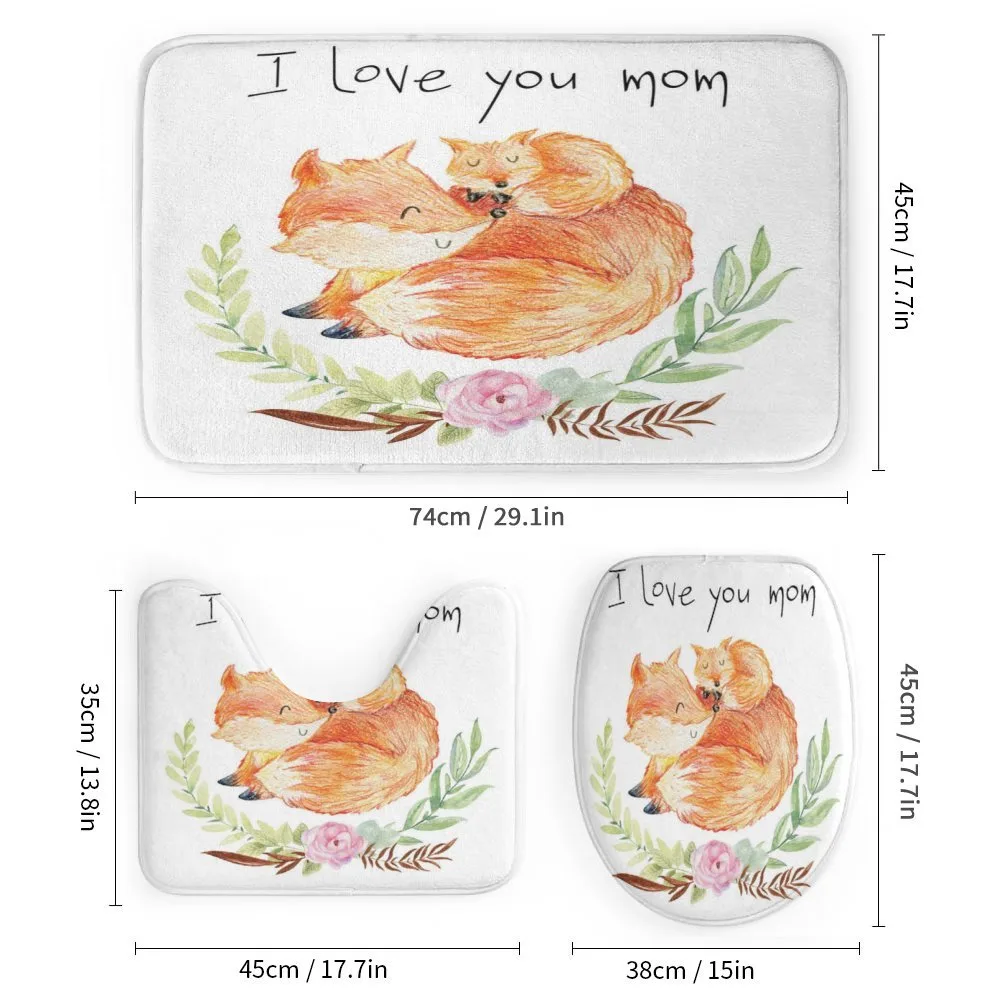 Mom Fox and the Baby Hugging — Detail 1