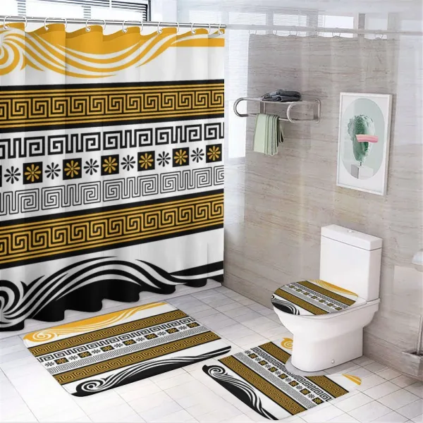 Neoclassical Borders on a shower curtain