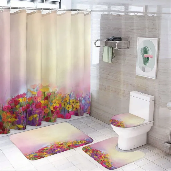 Pastel Ombre Meadow on a shower curtain