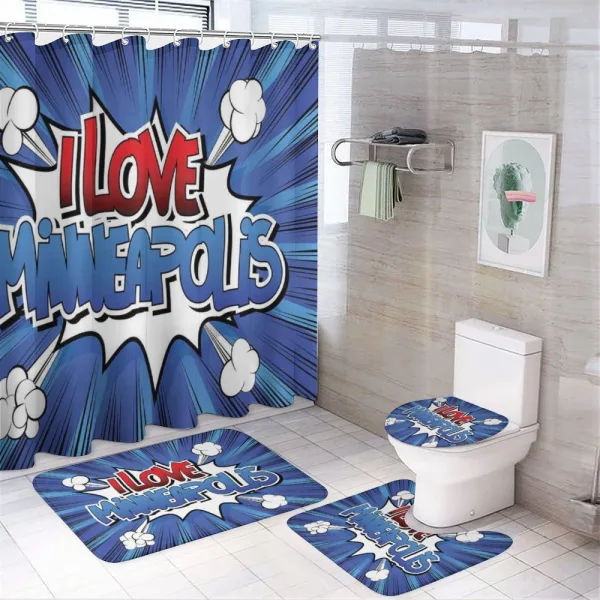 Pop Art Comic Style Love on a shower curtain