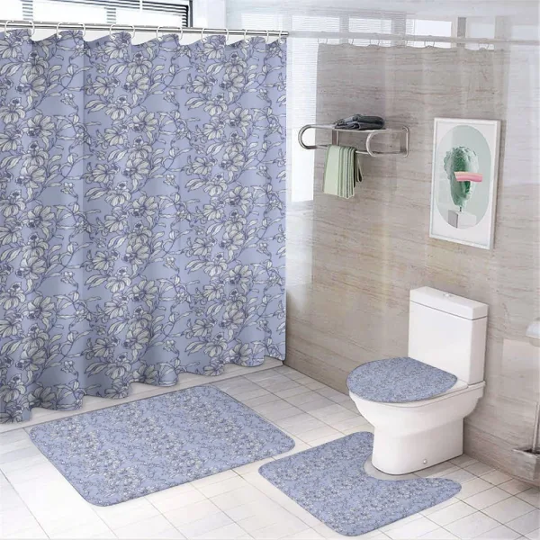 Vintage Shabby Floral on a shower curtain