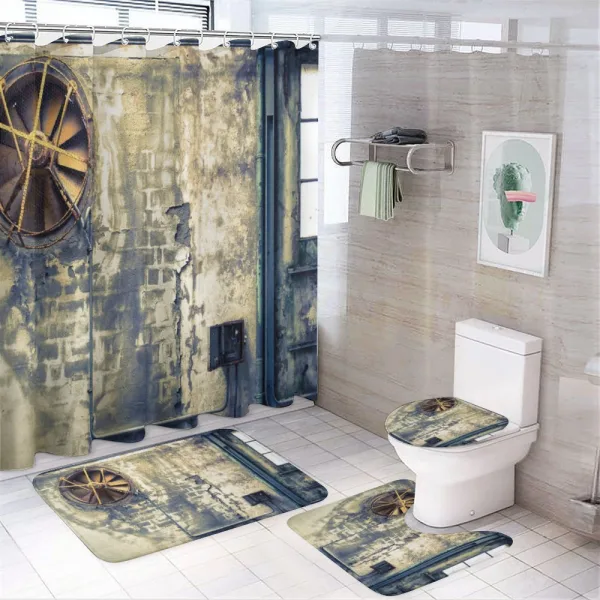 Wrecked Wall on a shower curtain