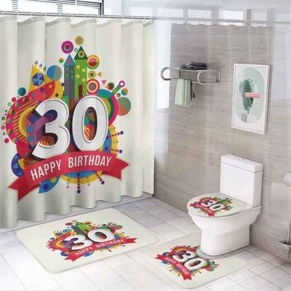 Birthday Vibrant on a shower curtain