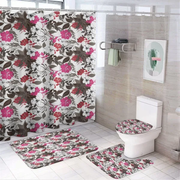 Botanical Floral Leafy Nostalgia on a shower curtain