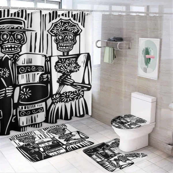 Bride and Groom on a shower curtain