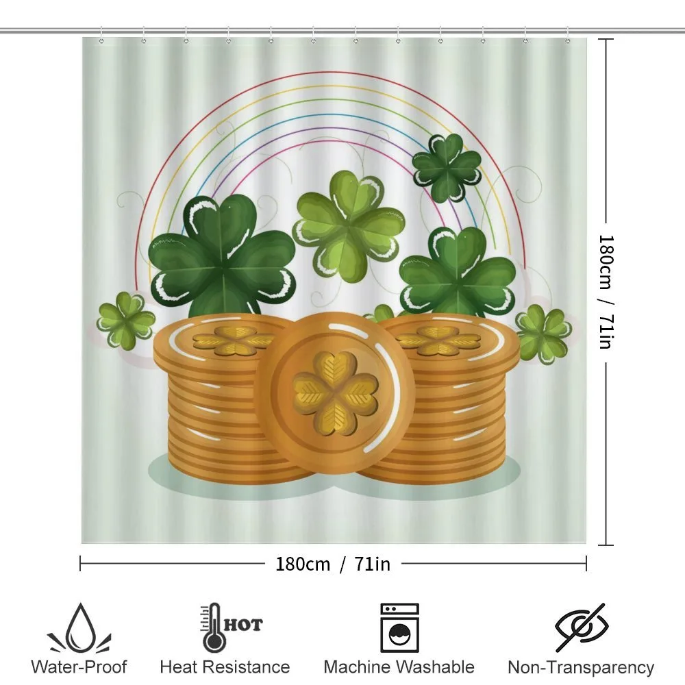 Coins Shamrocks and Rainbow — Detail 2