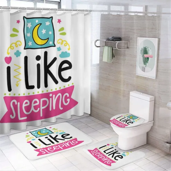 I Like Sleeping Nursery on a shower curtain