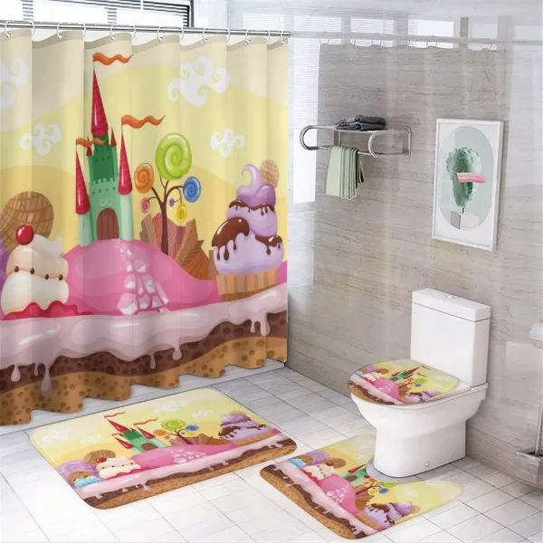 Kids Castle Scenery on a shower curtain