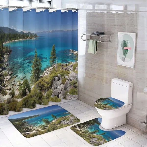 Lake Tahoe Kayaking on a shower curtain