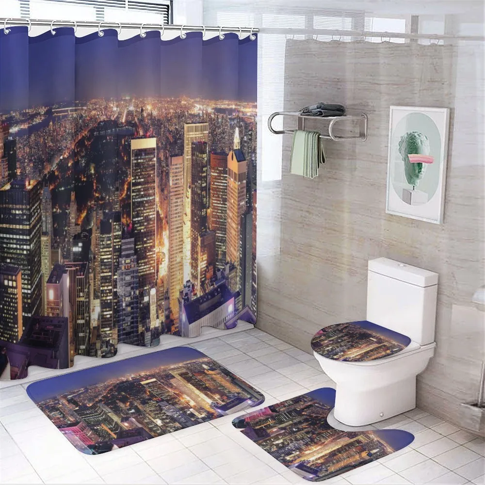 New York Panoramic Aerial Night — Your design