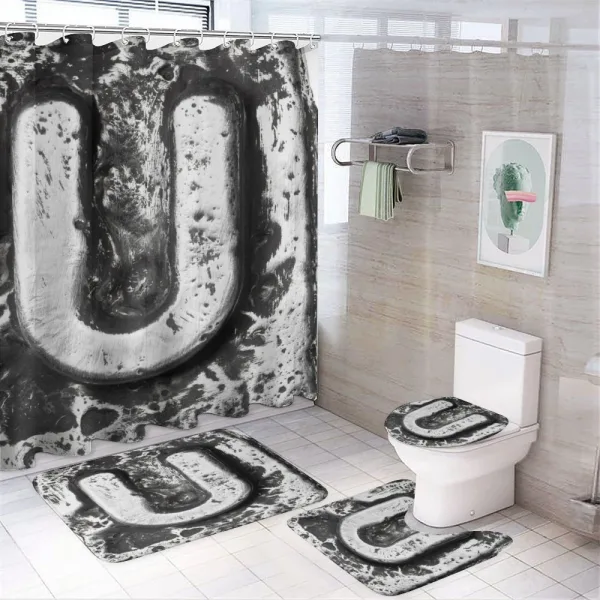 Old Character on a shower curtain