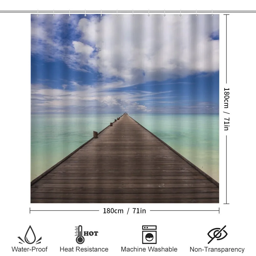 Peaceful View Long Jetty Ocean — Detail 2
