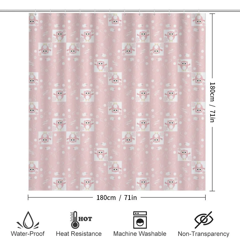 Pink Owls Birds Floral — Detail 2